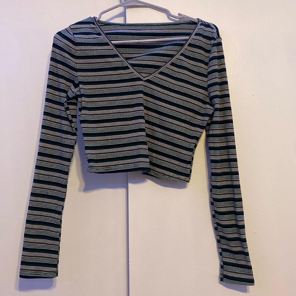 Striped crop top.